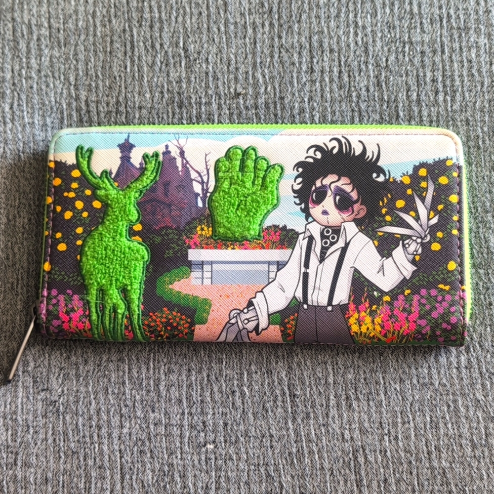 Loungefly Edward Scissorhands Topiary Faux Leather Wallet